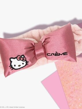 x Hello Kitty Pink Satin Bow spa Headband